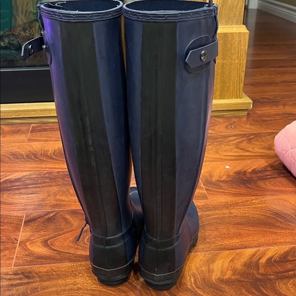 Hunter Dark Blue Tall Boots - Picture 3 of 4